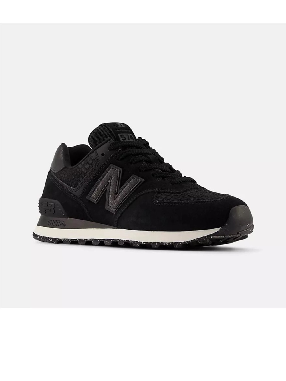 New Balance Black Suede & Leather 574 Runner